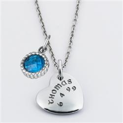 LifeNames Heart Charm Starter Necklace