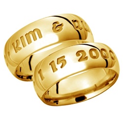 LifeMates 8.5MM 14K Gold Band