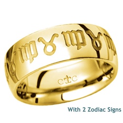 LifeSigns 8.5MM 14K Gold Band