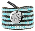 Vesta Aquamarine Blue Wrap Bracelet Thorne Monogram