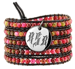 Vesta Alexandrite Iridescent Wrap Bracelet Gothic Monogram