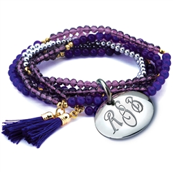 Vesta Ametista Nouveau Tassel Bracelet