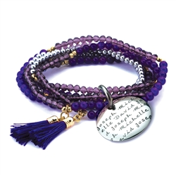 Vesta Ametista Tassel Bracelet