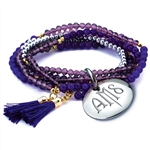 Vesta Ametista Twilight Tassel Bracelet