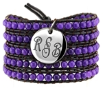 Vesta Amethyst Purple Wrap Bracelet Nouveau Monogram