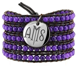 Vesta Amethyst Purple Wrap Bracelet Twilight Monogram