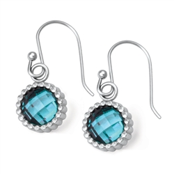 Vesta Aquamarine Blue Earrings