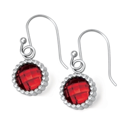 Vesta Garnet Red Earrings