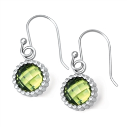 Vesta Peridot Green Earrings