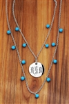 Vesta Iris Gothic Monogram Necklace