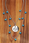 Vesta Iris Legacy Monogram Necklace