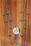 Vesta Iris Twilight Monogram Necklace