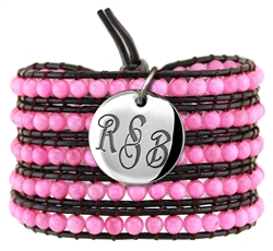 Vesta Ruby Pink Wrap Bracelet Nouveau Monogram