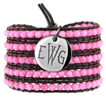 Vesta Ruby Pink Wrap Bracelet Thorne Monogram