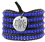 Vesta Spinel Blue Wrap Bracelet Thorne Monogram