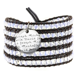 Vesta Spinel White Wrap Bracelet