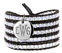 Vesta Spinel White Wrap Bracelet Thorne Monogram