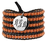 Vesta Topaz Gold Wrap Bracelet Gothic Monogram